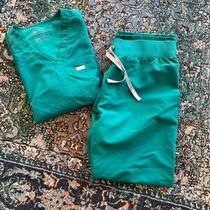 Figs Green Scrub Set S/M